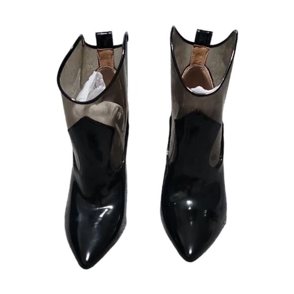 Jessica Simpson Black Patent Leather Pointed Toe Booties Size 6.5M NWOT - Picture 6 of 8